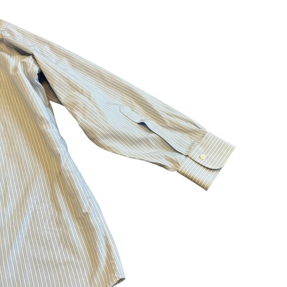 Brooks Brothers Classic Blue White Stripe Button-Down Dress Shirt Size 17.5 36 - Picture 8 of 12